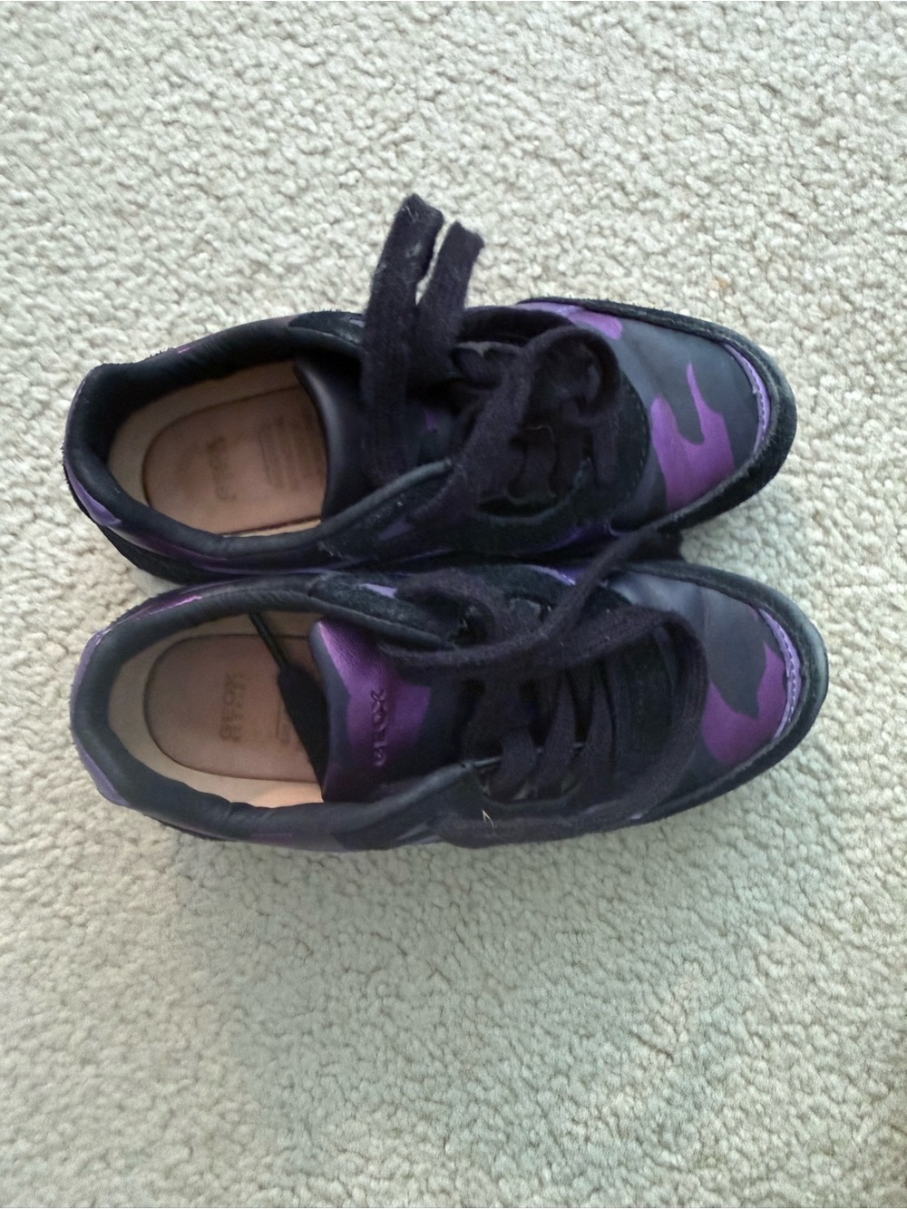 Geox Kids Black and Purple Casual Sneakers